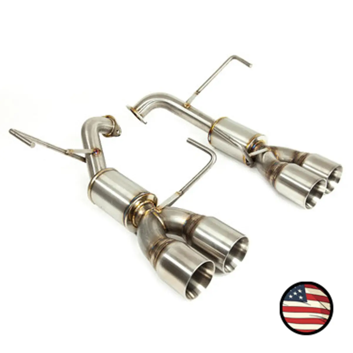 Nameless Axleback Exhaust - 4" Muffler - 3.5" Double Wall Tips - 2022+ Subaru Wrx 1