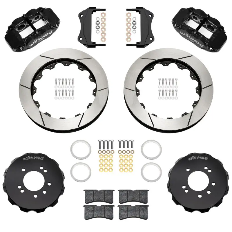 Wilwood 89-98 Nissan 240Sx/89-94 Skyline/90-96 300Zx Superlite 6R Fr Bbk W/ 12.88In Slt Rotors - Blk 1