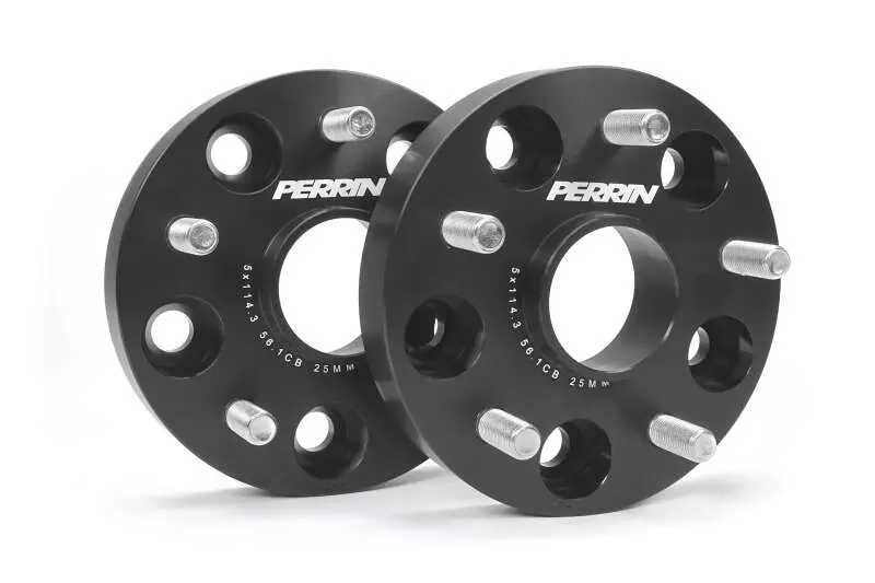 Perrin Subaru 25Mm Wheel Spacers 5X114.3 Bp W/56Mm Hub - Black 1