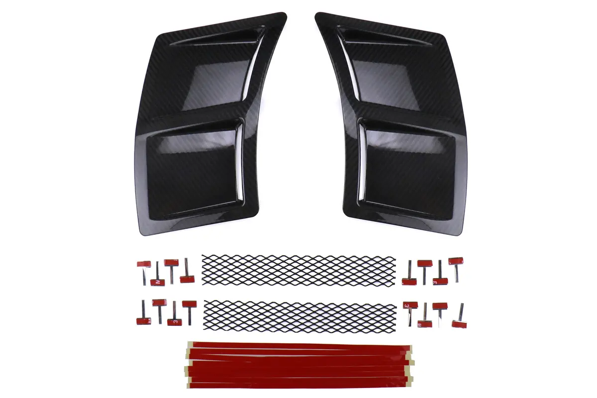 Olm S207 Style Carbon Fiber Rear Bumper Vent Inserts - 15-21 Wrx, 15-21 Sti 1