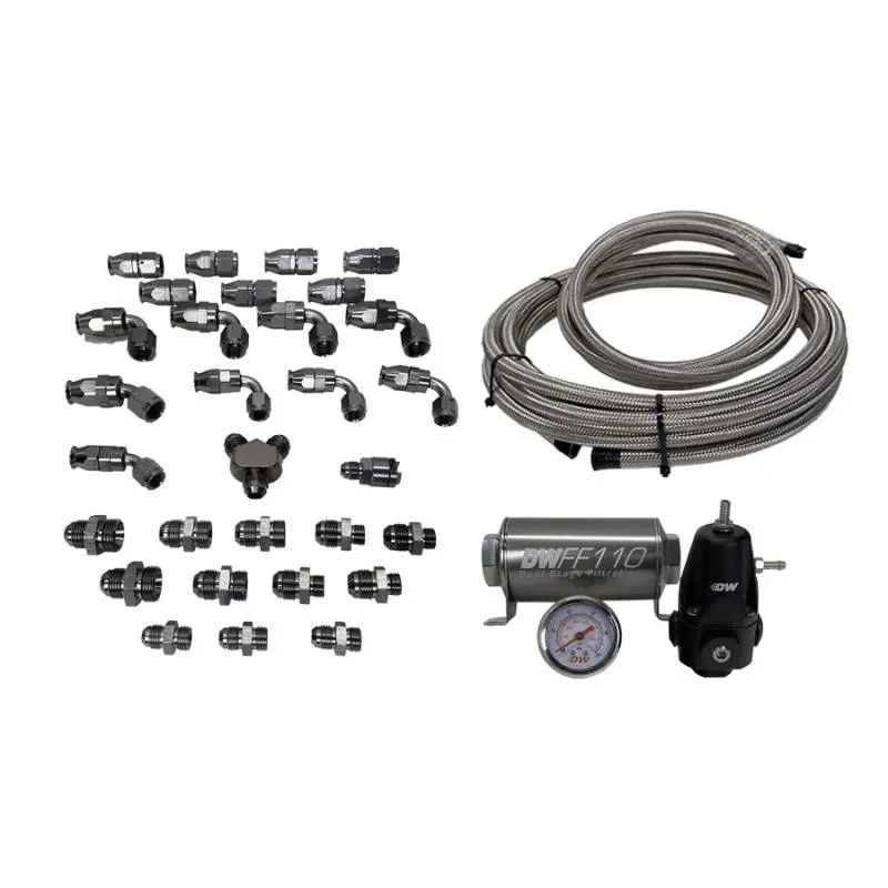 Deatschwerks X2 Series Pump Module -8An Feed W/ -6An Return Cpe Plumbing Kit - 2008-2014 Wrx, 2008-2021 Sti) 1