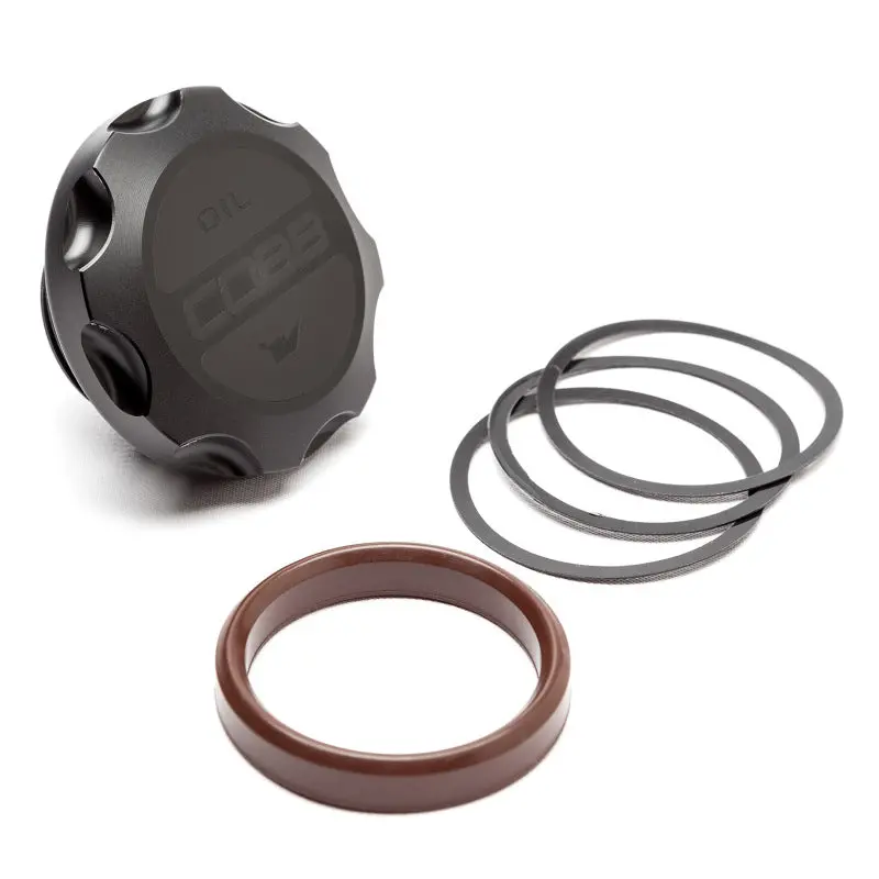 Cobb Delrin Oil Cap - Black - 04+ Sti, 02+ Wrx, 13+ Brz, 03-13 Fxt, 02-09 Lgt, 05-09 Obxt 1