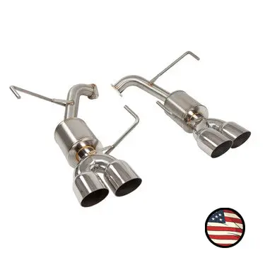 Nameless Performance Axleback Exhaust - 5" Muffler - 3.5" Single Wall Tips - 2011-2014 Wrx/Sti Sedan 1