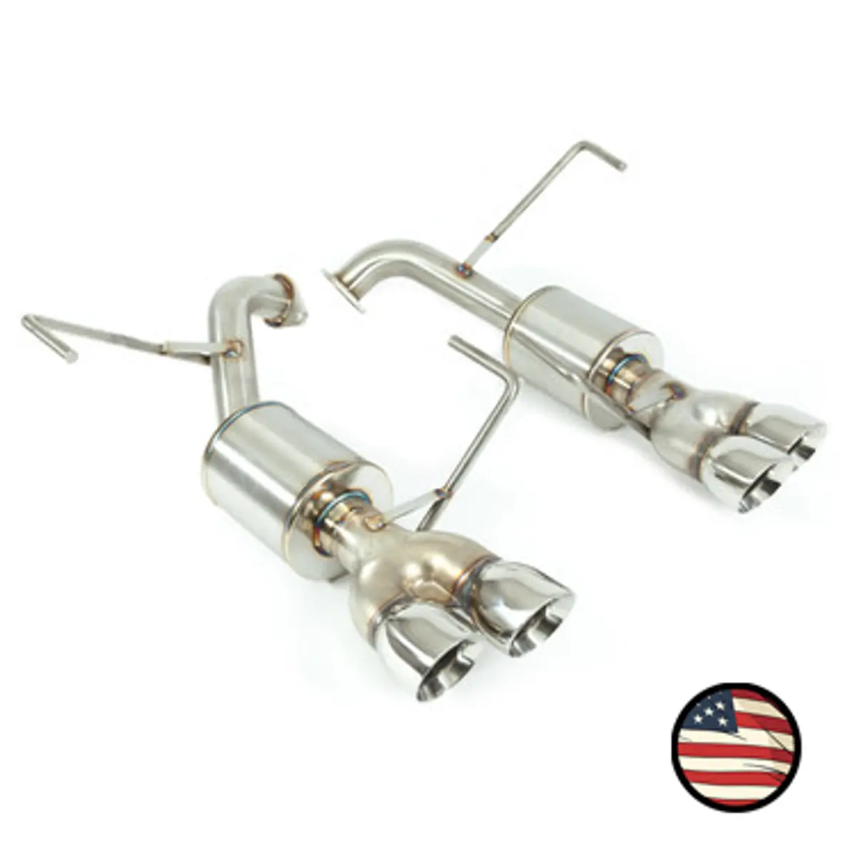 Nameless Axleback Exhaust - 5" Muffler - 3" Double Wall Tips - 2022+ Subaru Wrx 1