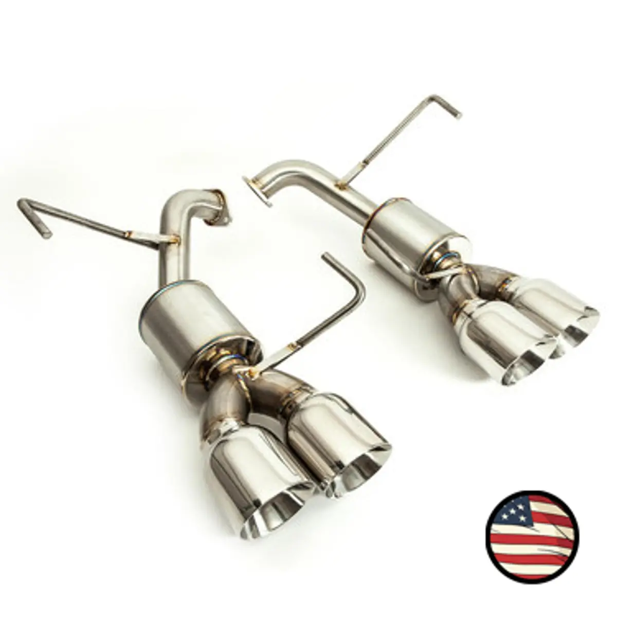Nameless Performance Axleback Exhaust  - 5" Muffler - 4" Double Wall Tips -  2015-2021 Wrx / 2015-2018 Sti 1
