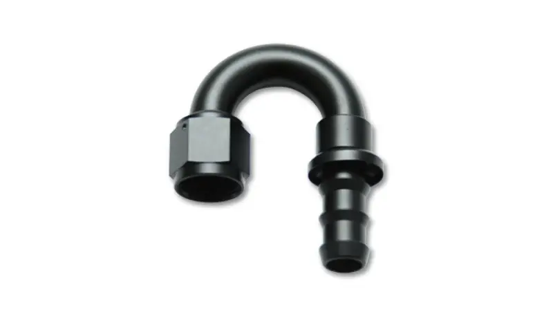 Vibrant -4An Push-On 180 Deg Hose End Fitting - Aluminum 1