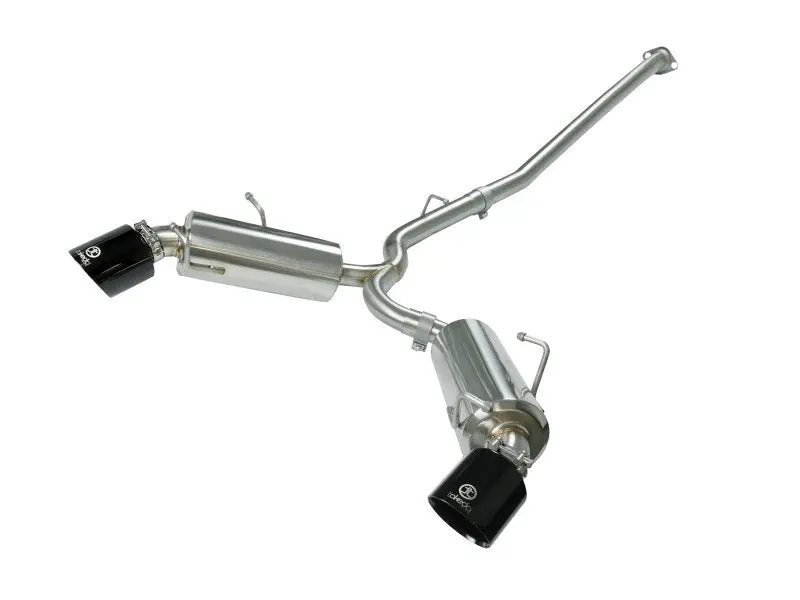 Takeda 2-1/2" 304 Stainless Steel Cat-Back Exhaust System - Black Tips - 13-21 Brz, 2022+ Brz 1