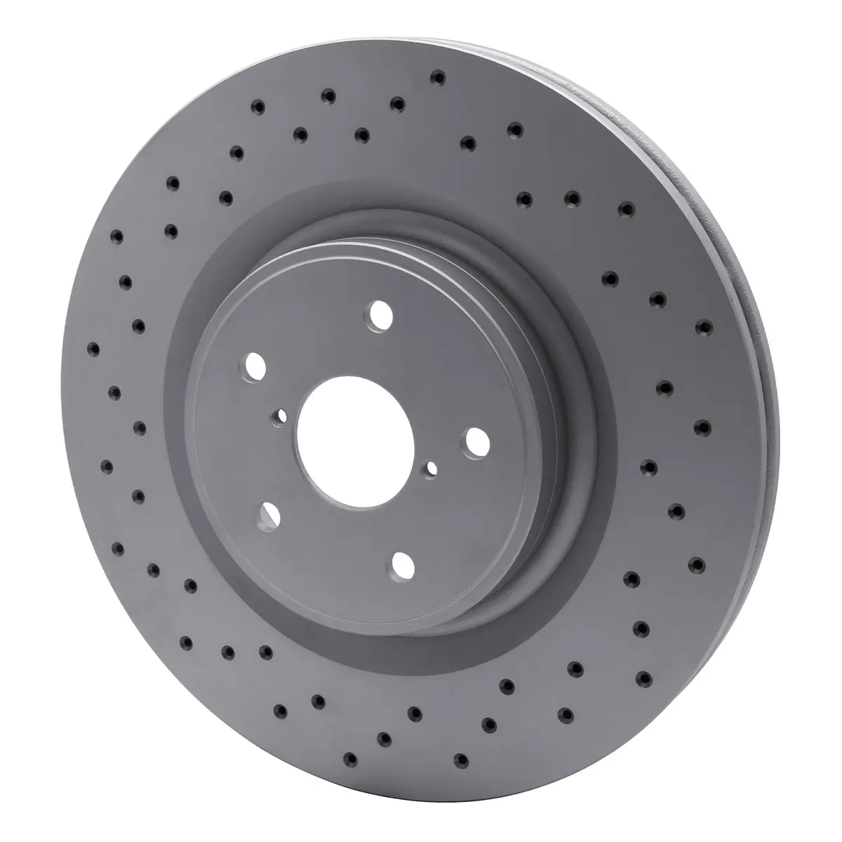 Dynamic Friction Geospec Coated Front Rotor - Drilled - 18-21 Sti, 2024+ Wrx Tr/Rs W/ Brembos 1
