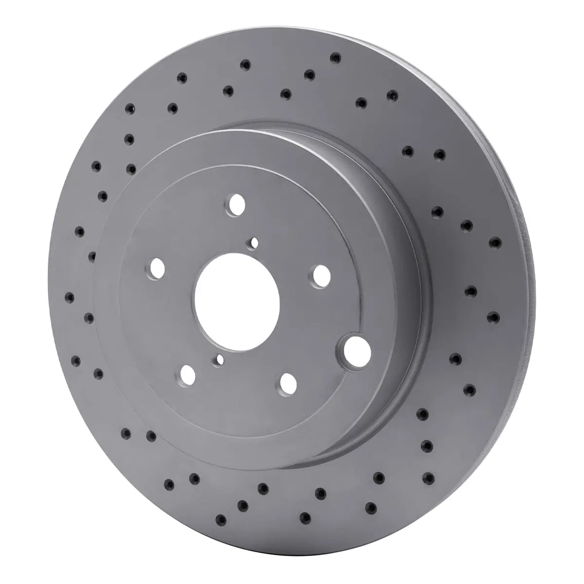 Dynamic Friction Geospec Coated Rear Rotor - Drilled - 18-21 Sti, 2024+ Wrx Tr/Rs W/ Brembos 1