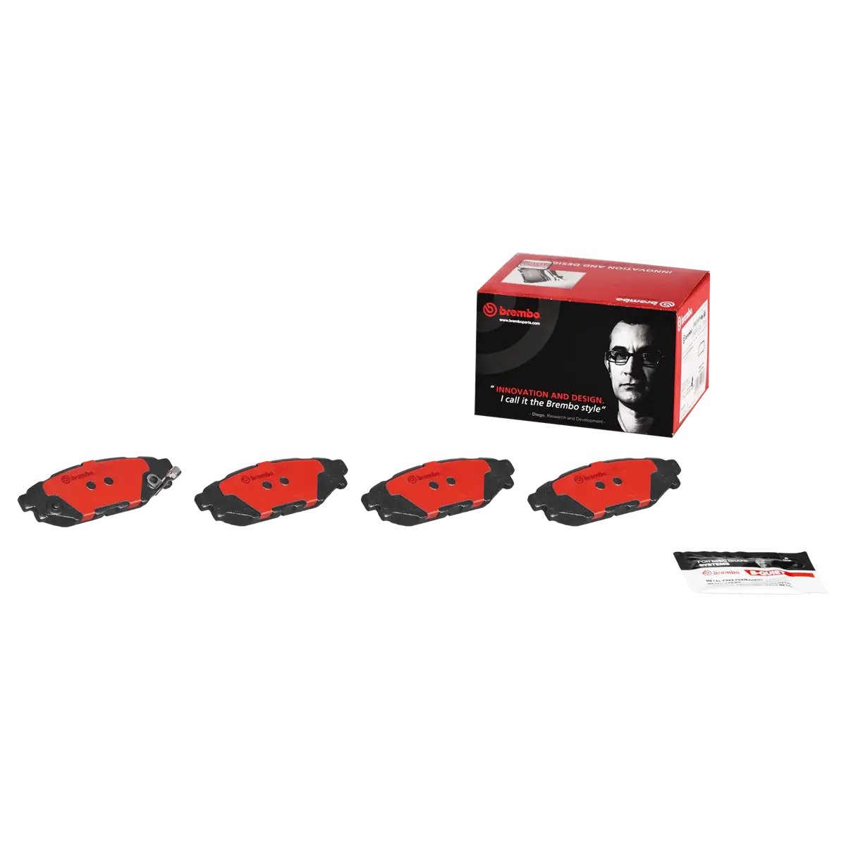 Brembo Brake Pad Prime Ceramic - Rear - 2008-2021 Wrx W/ Steel Caliper 1