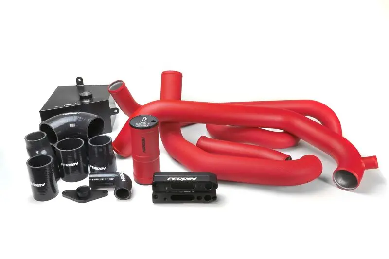 Perrin Front Mount Intercooler Boost Tube Kit - Red - 2015-2021 Sti 1