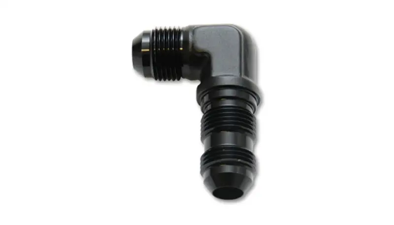 Vibrant -6An Bulkhead Adapter 90 Degree Elbow Fitting - Anodized Black Only 1