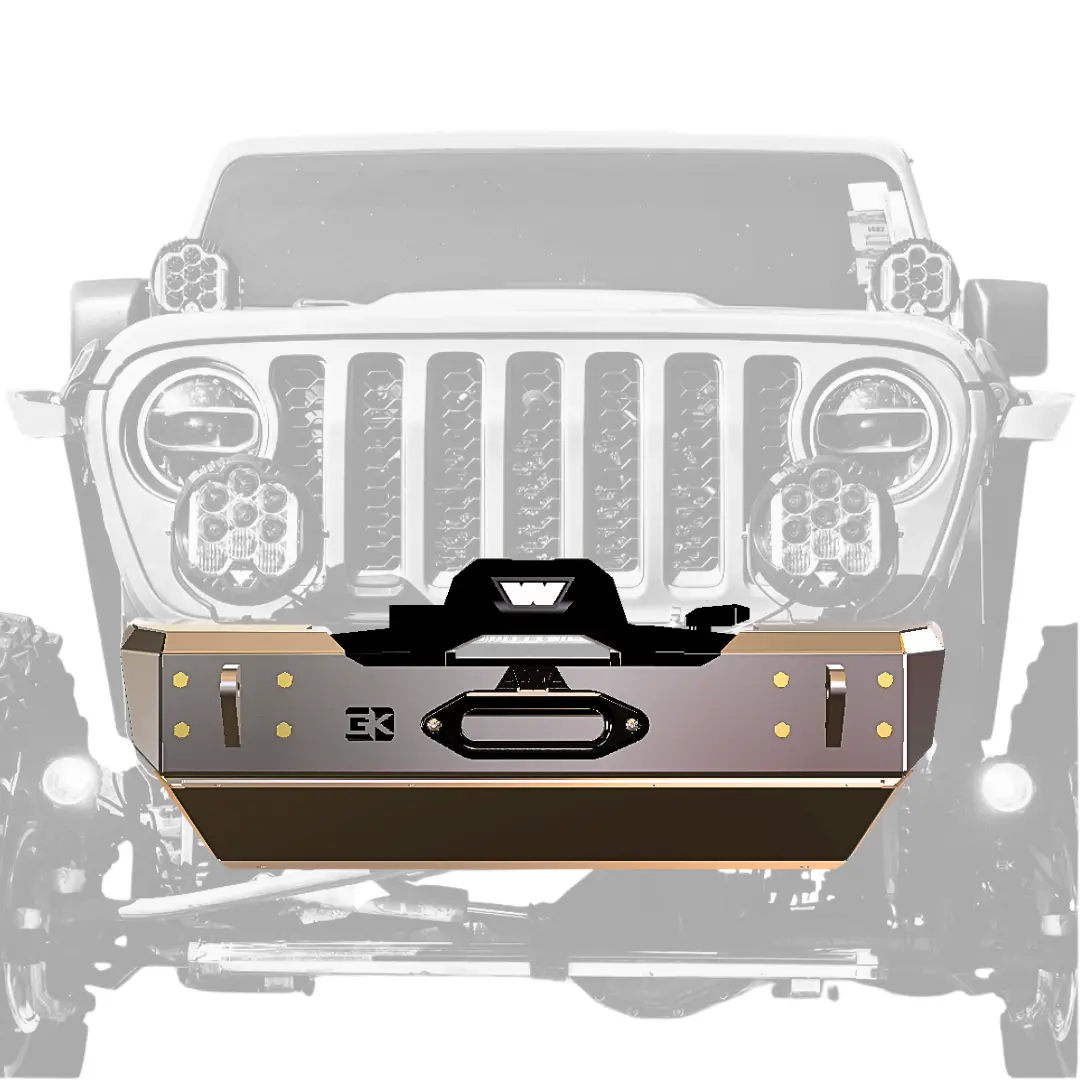 Gauntlet Front Bumper W/Winch Plate For Jeep Jl/Jt  (2018-2024) By Gatekeeper Off-Road 1