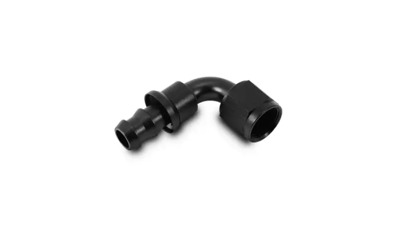 Vibrant -4An Push-On 90 Deg Hose End Fitting - Aluminum 1