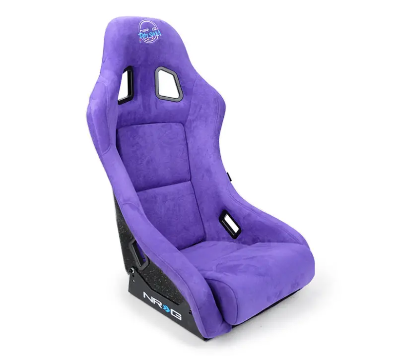 Nrg Frp Bucket Seat Prisma Edition W/ Pearlized Back Purple Alcantara - Medium 1