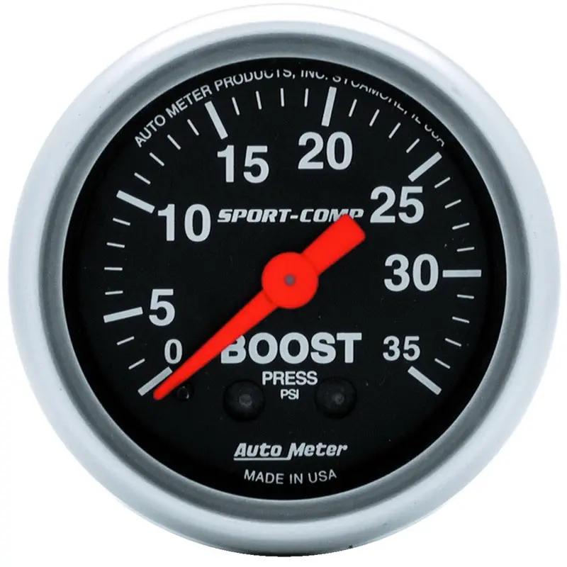 Autometer Sport-Comp 52Mm 35 Psi Mechanical Boost Gauge 1