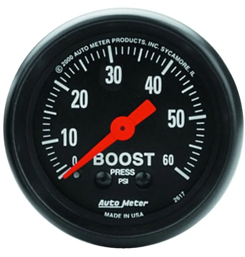 Autometer Z Series 52Mm 0-60 Psi Mechanical Boost Gauge 1