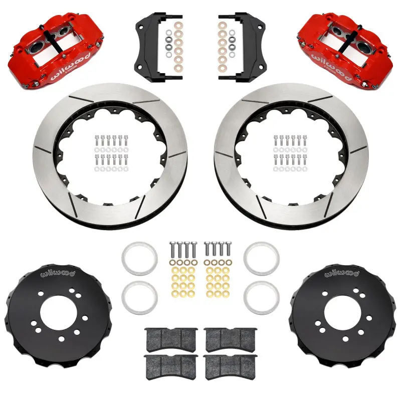 Wilwood 89-98 Nissan 240Sx/89-94 Skyline/90-96 300Zx Superlite 6R Fr Bbk W/ 12.88In Slt Rotors - Red 1