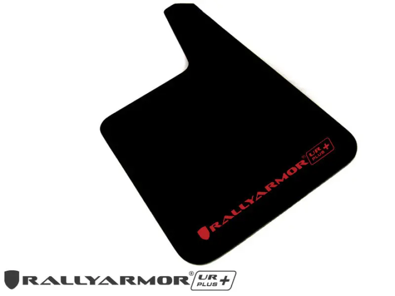 Rally Armor Larger Universal Fitment (No Hardware) Ur Plus Black Mud Flap W/ Red Logo 1