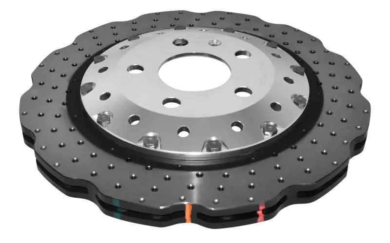 Dba 16-19 Audi R8 Iron Rotor Front 5000 Series Drilled Rotor W/Silver Hat 1
