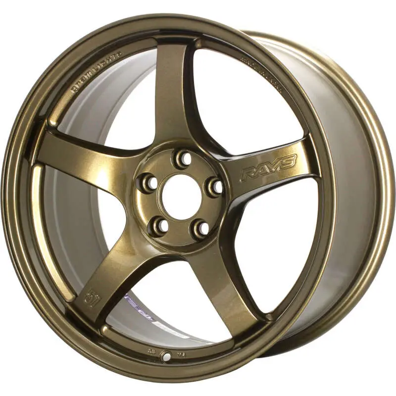 Gram Lights 57Cr 19X9.5 +45 5X114.3 Almite Gold Wheel 1