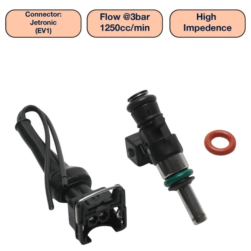 Deatschwerks Universal 1250Cc Single Fuel Injector / 34Mm Length / 14Mm O-Ring Seals 1