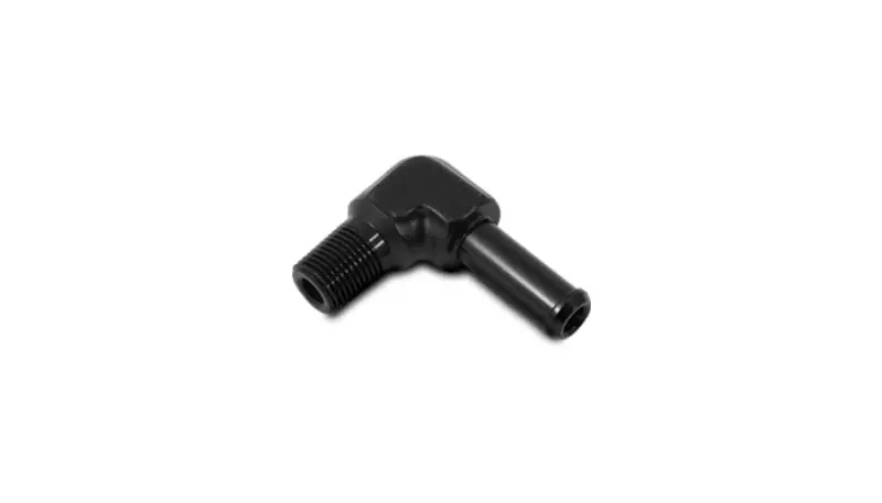 Vibrant 1/8 Npt To 1/4In Barb Straight Fitting 90 Deg Adapter - Aluminum 1