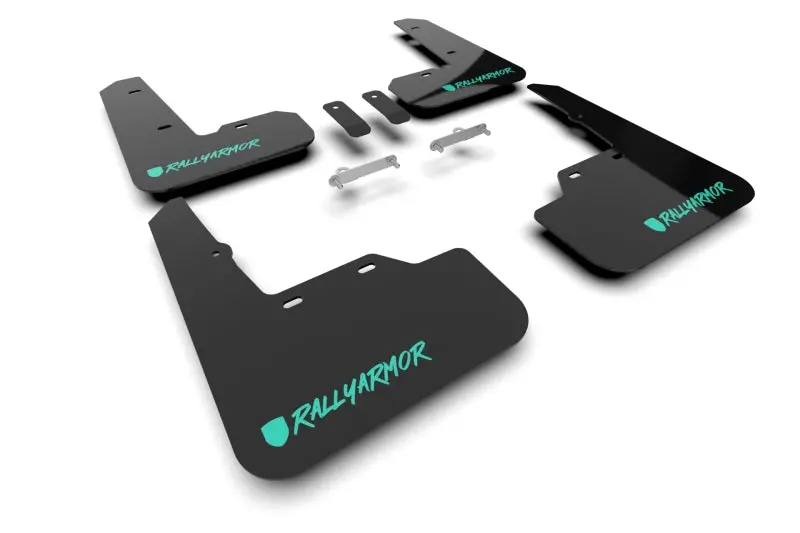 Rally Armor Black Ur Mud Flap W/ New Era Teal Logo - 2022+ Wrx 1