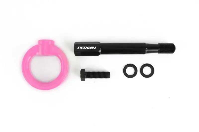 Perrin Tow Hook Kit (Rear) - Hyper Pink - 08-14 Subaru Wrx/Sti Hatchback 1