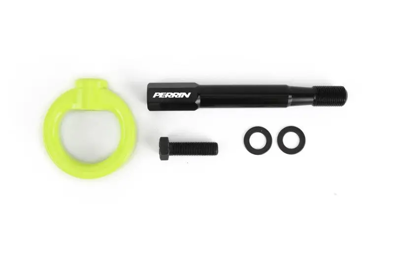 Perrin Tow Hook Kit (Rear) - Neon Yellow - 08-14 Subaru Wrx/Sti Hatchback 1