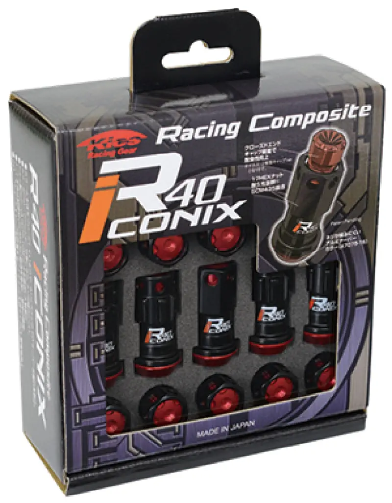 Project Kics 12X1.25 Black R40 Iconix Lug Nuts - 20 - W/ Locks 1