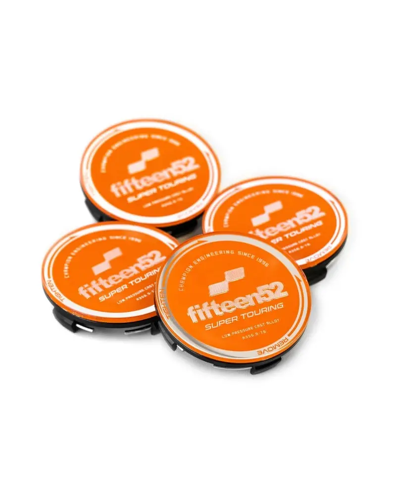 Fifteen52 Super Touring (Chicane/Podium) Center Cap Set Of Four - Orange/Chrome 1