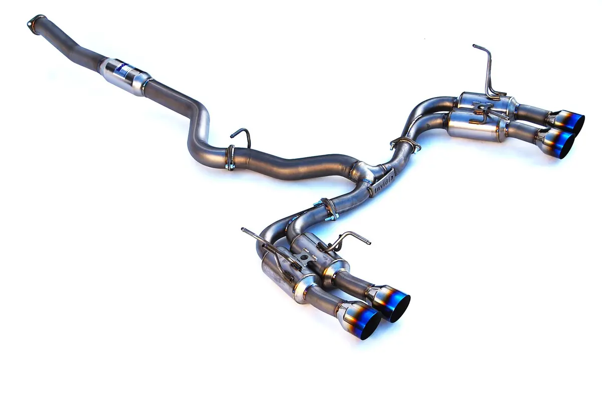 Invidia Gemini R400 Full Titanium Quad Tip Exhaust - 2011-2014 Wrx Sedan, 2011-2014 Sti Sedan 1