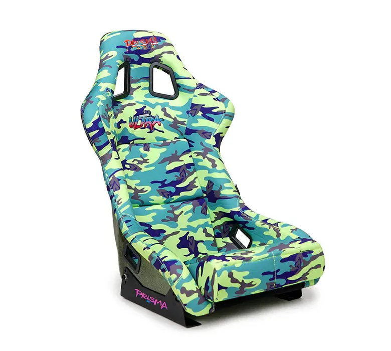 Nrg Frp Bucket Seat Prisma Green Camo Edition Vegan Matl. W/ Phone Pkt. - Green Pearl Back - Medium 1