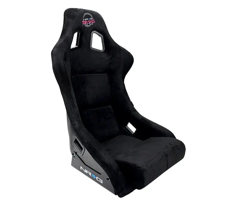Nrg Frp Bucket Seat Prisma Edition W/Pearlized Back Black Alcantara - X Large 1