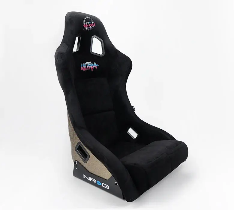 Nrg Frp Bucket Seat Prisma Edition W/ Pearlized Back Black Alcantara Ultra Embroidery - X Large 1