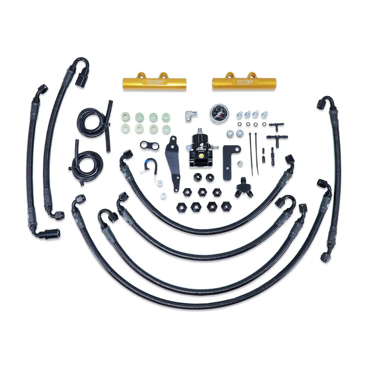 Iag Ptfe Flex Fuel System Kit W/ Aeromotive Fpr, Iag Fuel Rails- 08-14 Wrx, 08-21 Sti 1