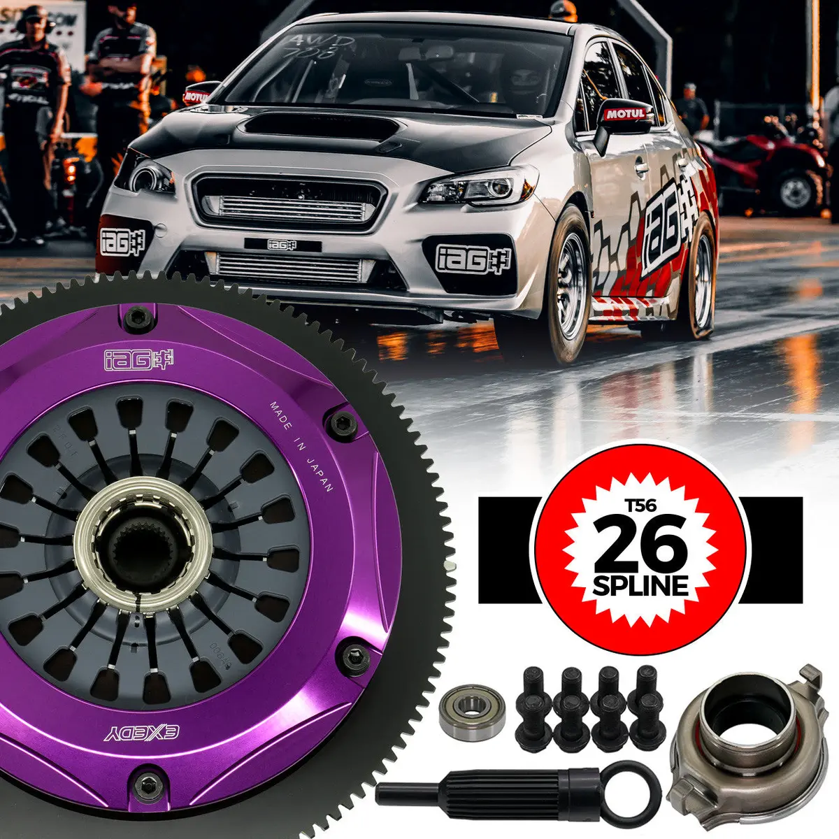 Iag Spec Exedy Triple Disc Clutch Kit - Sti 6-Speed W/ T56 Input Shaft - 26 Spline 1
