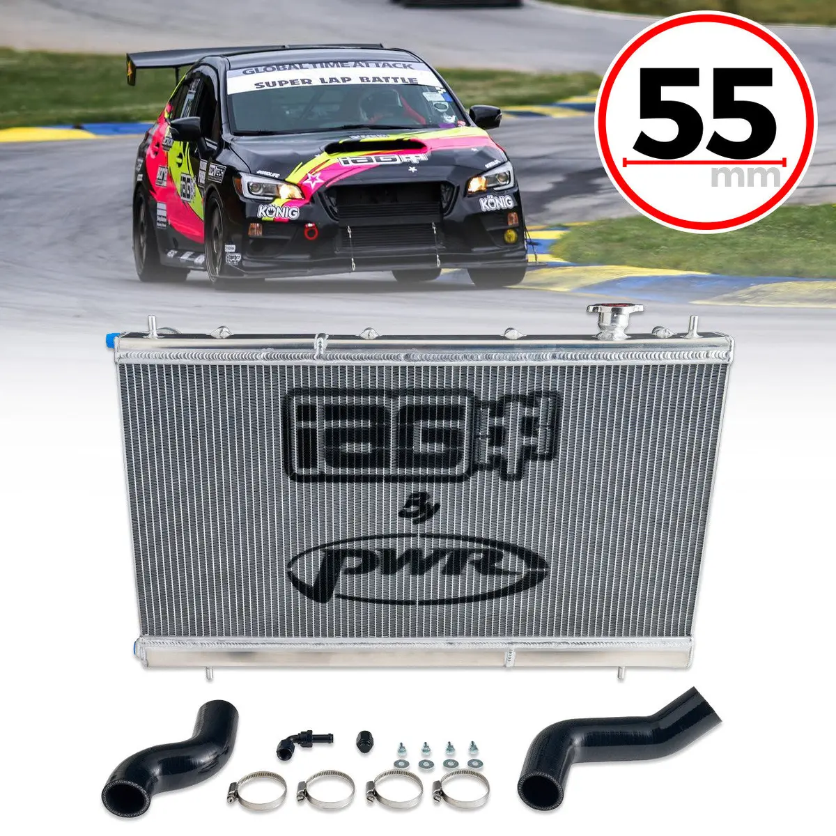 Iag Triple Pass Competition Series 55Mm Radiator - 2008-14 Subaru Wrx, 08-21 Sti 1