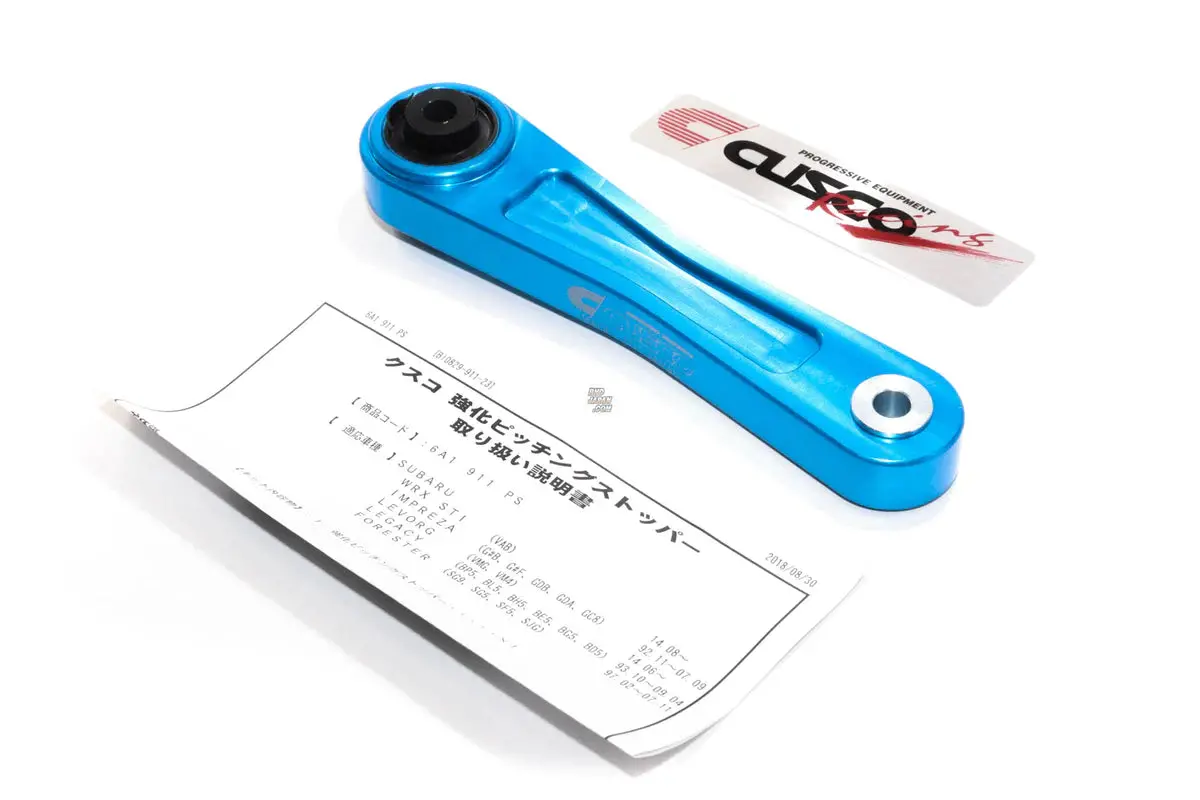 Cusco Pitch Stop Mount Blue 2002-2023 Wrx / Sti / Lgt / Fxt 1
