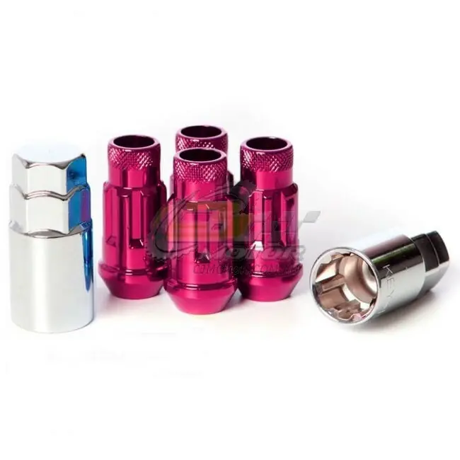 Wheel Mate Muteki Sr48 Open End Locking Lug Nut Set Of 4 - Pink 12X1.25 48Mm 1