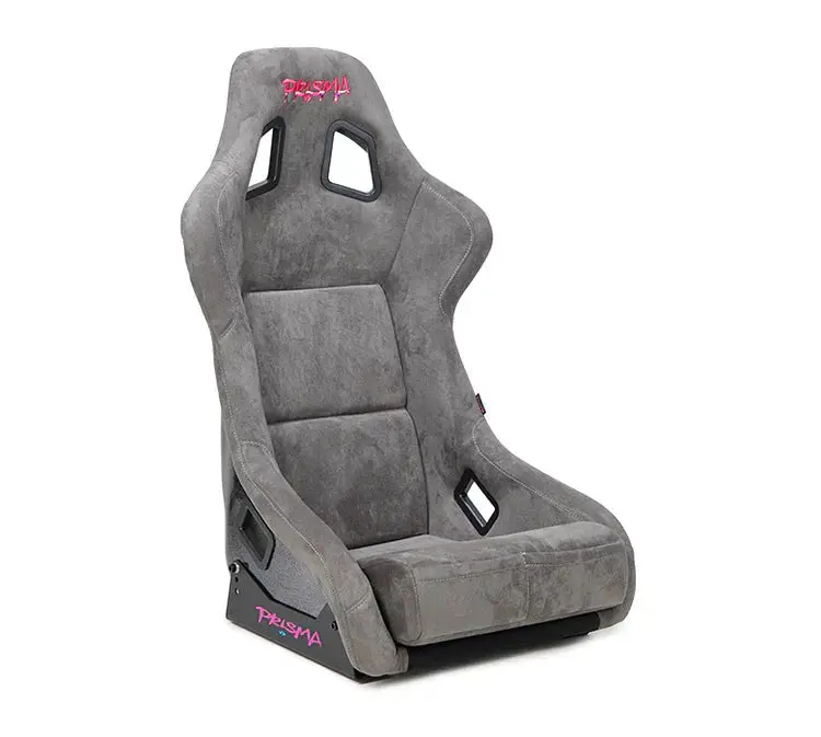 Nrg Frp Bucket Seat Prisma Edition W/ Pearlized Back Gun Metal Alcantara - Medium 1