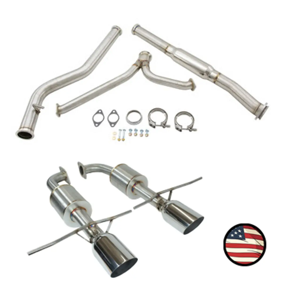 Nameless Performance Catback Exhaust - 2018+ Ascent - 5" Muffler 1