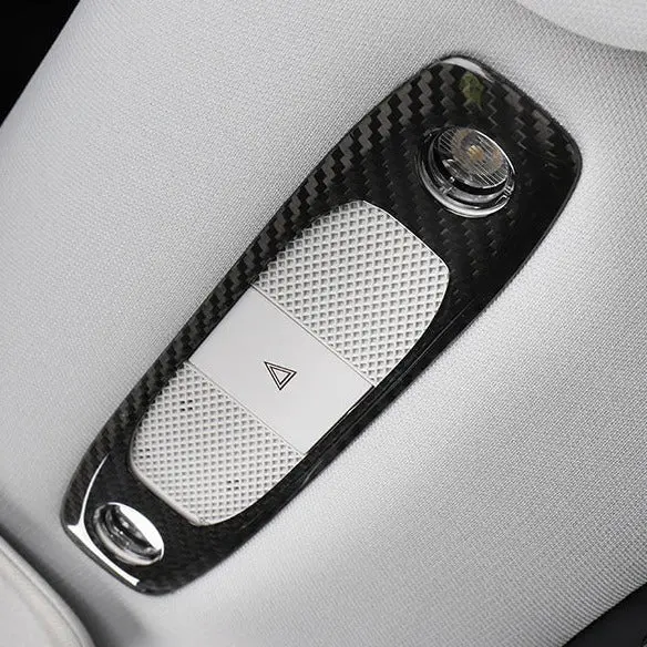 Tesla Model 3 Front & Rear Carbon Fiber Dome Light Covers | Palenon Performance 1