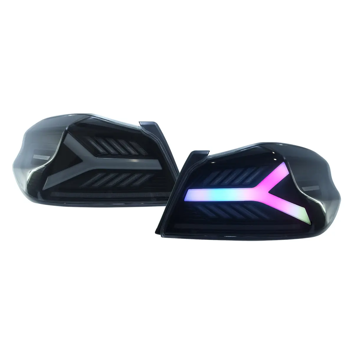 Olm Y-Spec Led Taillights (Smoke Lens White Optic W/Rgb) - 2015-2021 Wrx / Sti 1