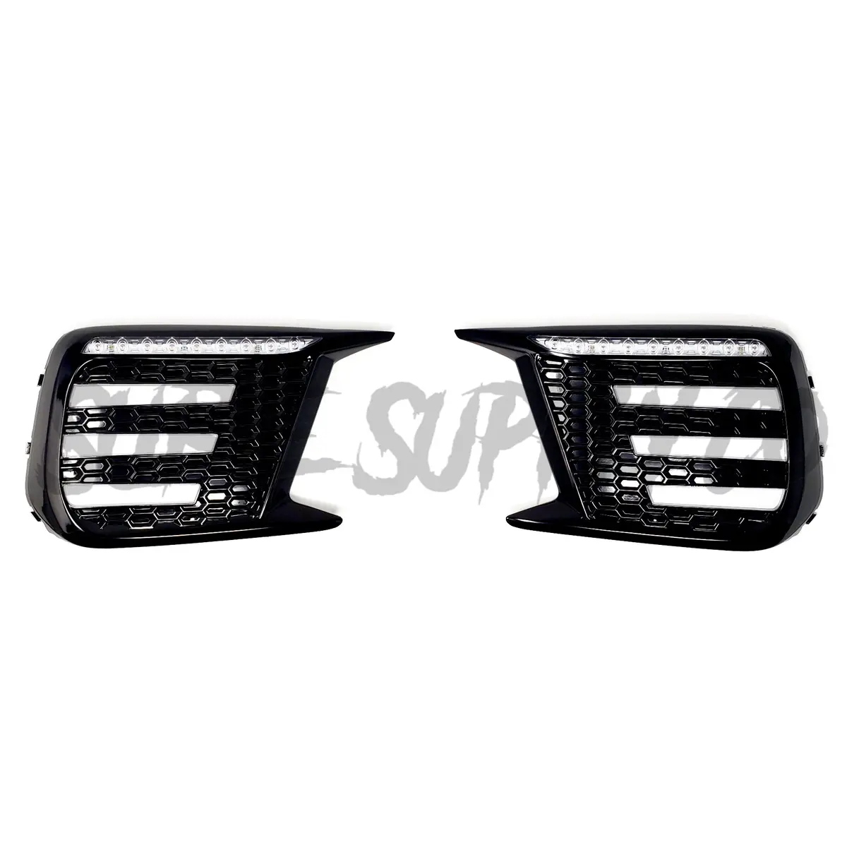 Olm Smoked Tri Bar Fog Light Bezel Subaru Wrx / Sti 2018 - 2021 2