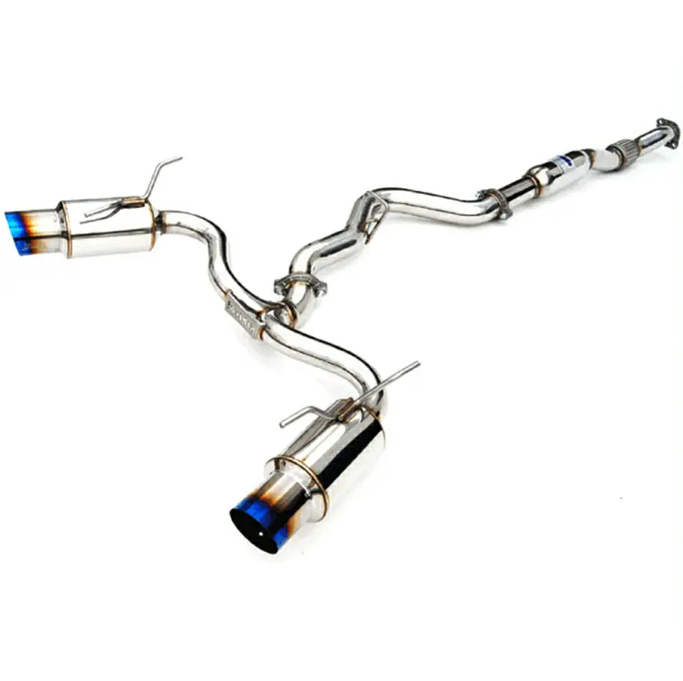 Invidia N1 Stainless Steel Dual Exit Exhaust- Titanium Tips - 08-14 Sti Hatchback, 11-14 Wrx Hatchback 1