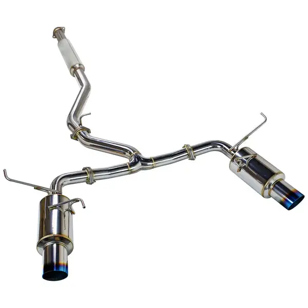 Remark Catback Exhaust - Dual R1 Spec Burnt Stainless (Resonated) - 2022+ Subaru Wrx 1