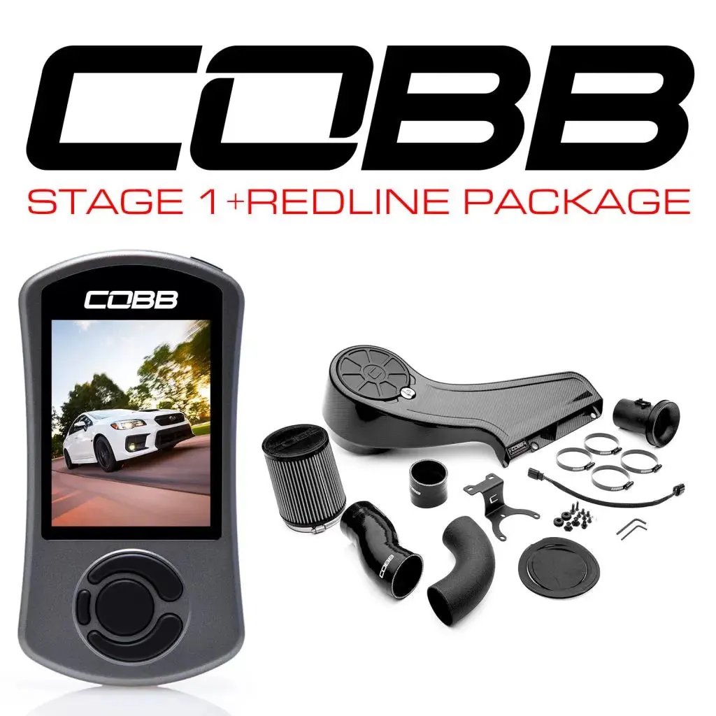 Cobb Stage 1+ Redline Carbon Fiber Power Package - 2015-2021 Wrx 1