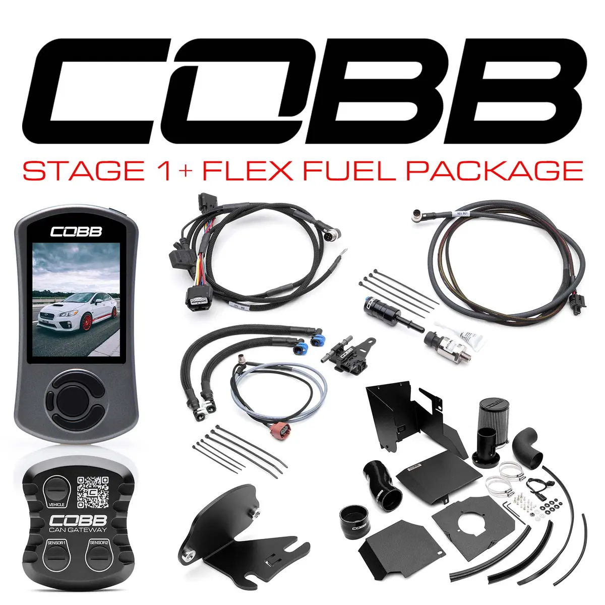Cobb Stage 1 + Can Flex Fuel Power Package (Sf Intake) - Wrx 6Mt 2015-2017 1